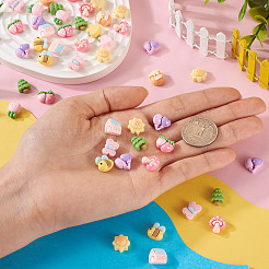 60 шт. 10 стиля кабошонов из непрозрачной смолы с лесной тематикой CRES-TA0001-23