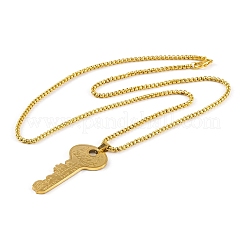 Ожерелье с подвеской из нержавеющей стали key 201 NJEW-F320-01G