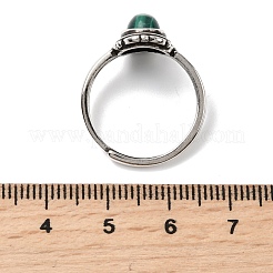 Натуральные малахитовые пальцевые кольца RJEW-A084-08AS-08