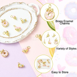 10 шт. 5 стиля подвески-подвески из латуни с эмалевым покрытием&nbsp;KK-CJ0002-97