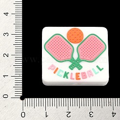 Силиконовые декоративные бусины на тему пиклбола&nbsp;SIL-A012-03C