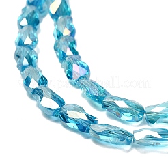 Стеклянные бусины с гальваническим покрытием &nbsp;EGLA-P066-01A-AB14