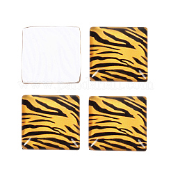 Мозаика печатных стекло квадратных кабошоны X-GGLA-N001-10mm-G