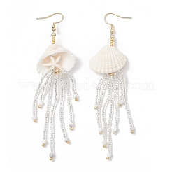 Серьги-подвески в виде медуз из нержавеющей стали 304&nbsp;EJEW-MZ00529-01