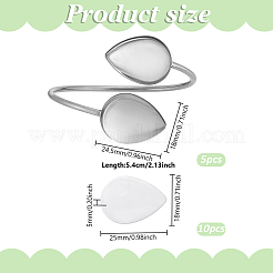 5 шт. браслет-капля из нержавеющей стали 304 STAS-HY0001-75