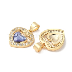 Покрытие стойки латунная эмаль микро паве прозрачные подвески из кубического циркония KK-K380-04G