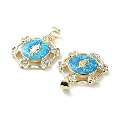 Покрытие стойки латунь микропаве прозрачные подвески из кубического циркония&nbsp;KK-C041-06D-G