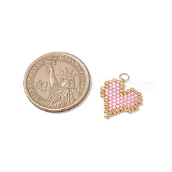 10 шт. подвески в форме сердца из стеклянного бисера Miyuki Delica&nbsp;PALLOY-MZ00701