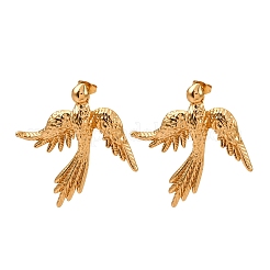 Серьги-гвоздики из нержавеющей стали 304 «Феникс»&nbsp;EJEW-L304-09G