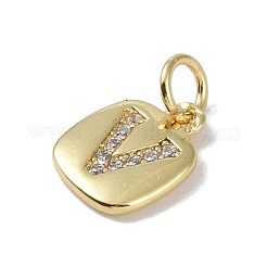 Покрытие стойки латунь микропаве прозрачные кубические циркониевые подвески KK-E110-14G-V