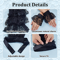 Ensembles de cols en dentelle florale amovibles en polyester pour femmes&nbsp;DIY-WH0816-187B