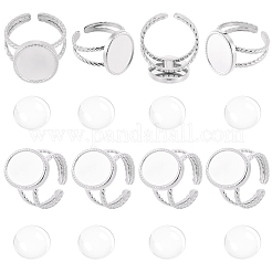 DIY-Set zur Herstellung ovaler Fingerringe&nbsp;DIY-BBC0003-15P
