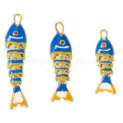 3 Uds. Colgantes de latón chapado en estante de 3 estilos&nbsp;KK-TA0008-61B