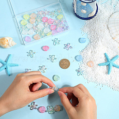 60шт 6 стиля покрытия акриловых бусин&nbsp;FIND-SC0012-61