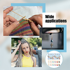 Подвесные маркеры петель с замком из сплава эмали HJEW-AB00169