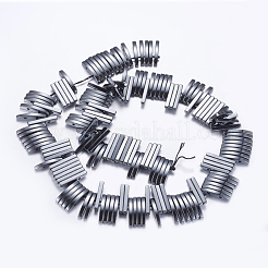 Немагнитные синтетический гематит бисер пряди G-P338-06A-18x2.5mm