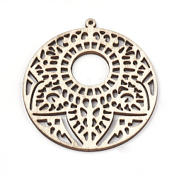 Неокрашенные деревянные большие подвески X-WOOD-T008-42