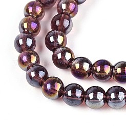 Гальванизируйте прозрачное стекло бисер нитей&nbsp;LS-GLAA-T032-T6mm-AB19