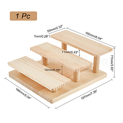 Espositori per occhiali in legno massiccio a 3 livello&nbsp;ODIS-WH0043-31