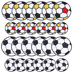 Gomakerer 24 шт. 4 стиля футбольная компьютеризированная ткань с вышивкой пришить нашивки, аксессуары для костюма, разноцветные, 45~71x1 мм, 6шт / стиль