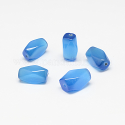 Cat Eye Beads, Faceted, Royal Blue, 14x8x8mm, Hole: 1mm
