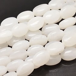 Giada bianca naturale fili di perline ovale, 14x10x6mm, Foro: 1 mm, circa 29pcs/filo, 15.74 pollice