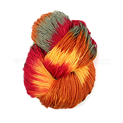 Hilo de fibras acrílicas de 4 cabo, para tejer, tejido y crochet, segmento teñido, colorido, 0.3mm