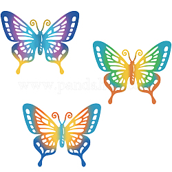 SUPERDANT Metal Butterfly Wall Decor 3 PCS Metal Colorful Butterflies Outdoor Wall Sculpture Decoration Wall Art Hanging Decorative for Nursery Playroom Home Living Room Bedroom Room