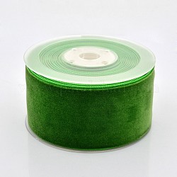 Polyester Samtband für Geschenkverpackung und Festivaldekoration, lime green, 2 Zoll (50 mm), etwa 20 yards / Rolle (18.29 m / Rolle)