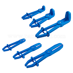 Set di morsetti per tubi in plastica olycraft, per auto, blu royal, curvo: 157~224x57.5~80x35~65mm, dritto: 157~255x57.5~73x16.5~18.5mm, 2grupi / borsa