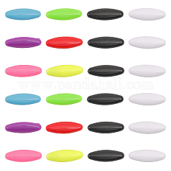 CHGCRAFT 60Pcs Plastic Oval Lapel Pins, Scarf Hijab Brooch Pin for Ladies Hair Dressing Accessories, Mixed Color, 38x12x9mm