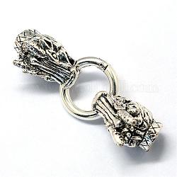 Легкосплавные пружинные кольца, уплотнительные кольца, с мозг конец, дракон, античное серебро, 6 датчик, 71 мм