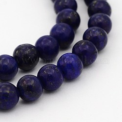Lapis Lazuli Round Bead Strands, Dyed, 8mm, Hole: 1mm, about 48pcs/strand, 16 inch