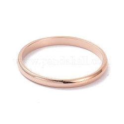 Anillo de dedo de cúpula lisa pulida de 2 mm para niña mujer, revestimiento iónico (ip) 304 anillos de acero inoxidable, oro rosa, nosotros tamaño 8 (18.1 mm)
