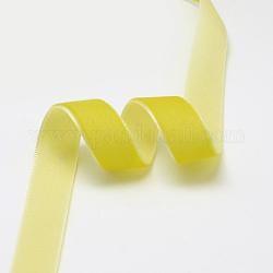 Односторонняя бархатная лента толщиной 5/8 дюйм, желтые, 5/8 дюйм (15.9 мм), около 25 ярдов / рулон (22.86 м / рулон)