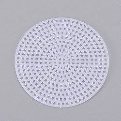 Сделай сам плоские круглые пластиковые формы холста, для остроконечных проектов, подставки и поделки, белые, 77x1.5 мм