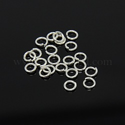 Iron Jump Rings, Open Jump Rings, Silver, 4x0.7mm, 21 Gauge, Inner Diameter: 2.6mm, about 24000pcs/1000g