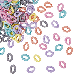 Hobbiesay 480 pz 6 colori anelli di collegamento in acrilico anelli di catena colorati connettori cerchi in plastica ad incastro elementi di fissaggio per orecchino collana gioielli catena per occhiali fai da te
