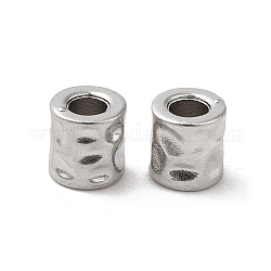 304 Stainless Steel Bead, Column, Stainless Steel Color, 4x4mm, Hole: 2mm