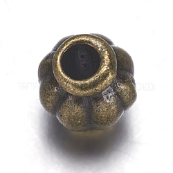 Perles de séparateur de style tibétain , perles d'alliage métallique, sans plomb & sans nickel & sans cadmium , couleur de bronze antique, baril, taille: environ 4mm de diamètre, Trou: 1mm
