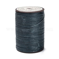 ラウンドワックスポリエステル糸ストリング  マイクロマクラメコード  ツイストコード  革縫い用  ダークスレートグレー  0.45mm  約174.97ヤード（160m）/ロール