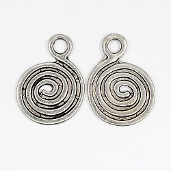 Tibetan Style Alloy Pendants, Lead Free and Cadmium Free, Antique Silver, 13.5x1.5mm, Hole: 3mm