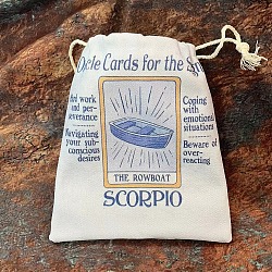 Сумка для хранения карт таро, холщовые тканевые сумки для Таро, прямоугольник с рисунком созвездия, Скорпион, 18x13 см