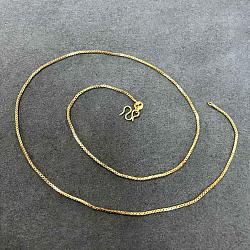Cadena de caja de latón collares, con cierres de anillo de resorte, dorado, 45.72x0.1 cm