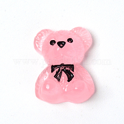 Cabuchones de acrílico, para tachuelas y accesorios de decoración de uñas, oso, rosa, 1.95x1.5x0.8 cm