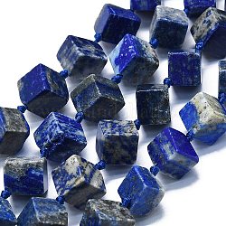 Abalorios de lapislázuli naturales hebras, rombo, 10~12x11~13x11~13mm, agujero: 1 mm, aproximamente 27 pcs / cadena, 16.14'' (41 cm)
