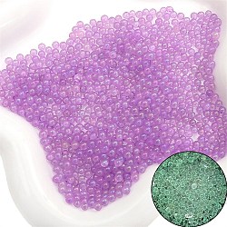 Perle di bolle luminose, fai da te 3 decorazione di arte del chiodo d mini perle di vetro, perline chiodo piccolo caviale, orchidea, 2~2.5mm, su 2100 pc / sacchetto.