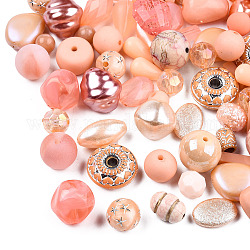 Acryl-Perlen, Mischformen, rosa, 5.5~28x6~20x3~11 mm, Bohrung: 1~5 mm