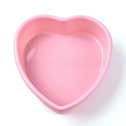 DIY Food Grade Silicone Molds, Cake Pan Molds, For DIY Chiffon Cake Bakeware, Heart, Pink, 7-Inch, 200x175x50mm, Inner Diameter: 165x190mm