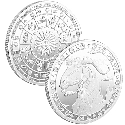 Монета из сплава, благодарственный подарок, коза узор, 40x3 мм